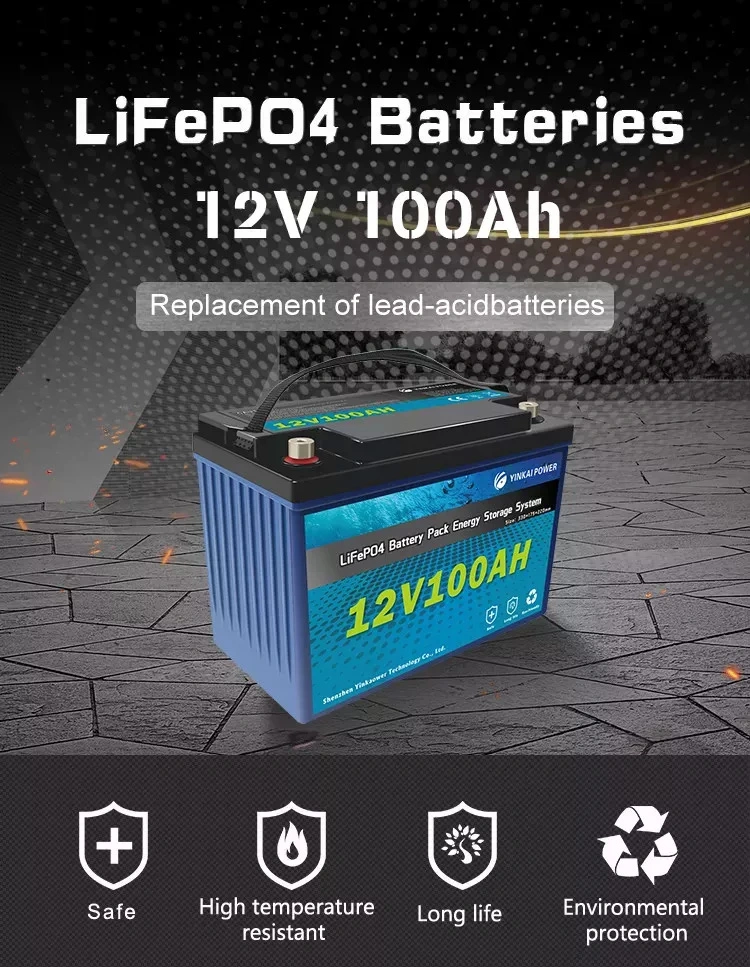 LiFePO4 12V 120ah Deep Cycle Power Lithium Ion Battery for RV/Solar System/Yacht/Golf Carts Storage and Car