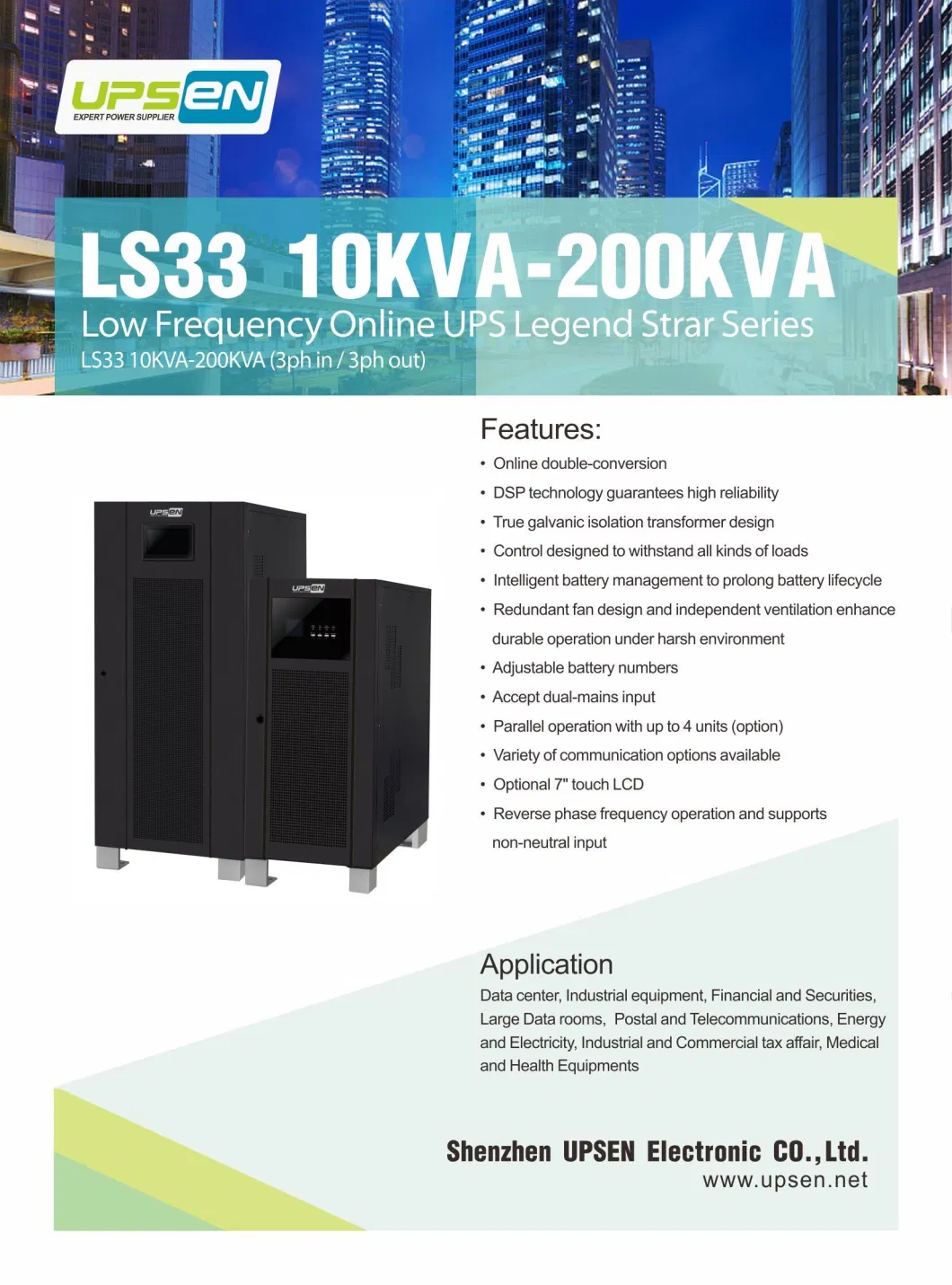 Three Phase 380V 400V 415VAC Low Frequency Online UPS 10k-200kVA with Cheap Price