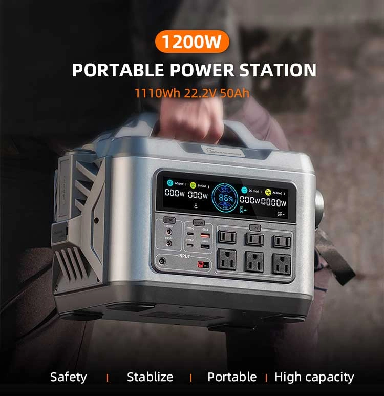 Next Greenergy Outdoor Portable Power Station1200 W with Foldable Solar